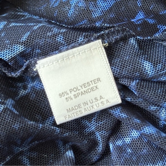 MISA Los Angeles Vanessa Patterned Column Maxi Dress Sheer Mesh Whimsy Sz Small - Picture 12 of 14